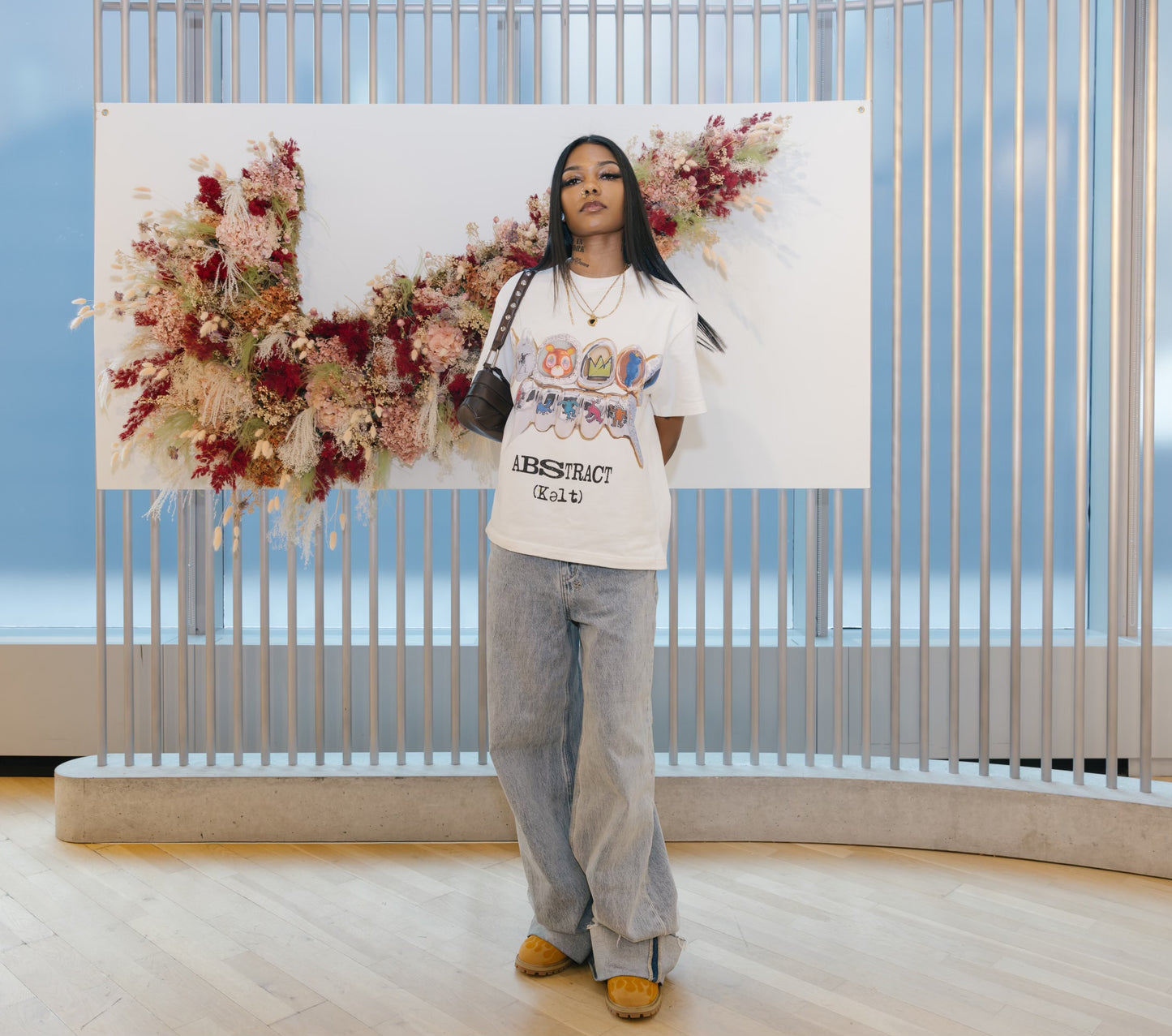 Abstract tee (white)